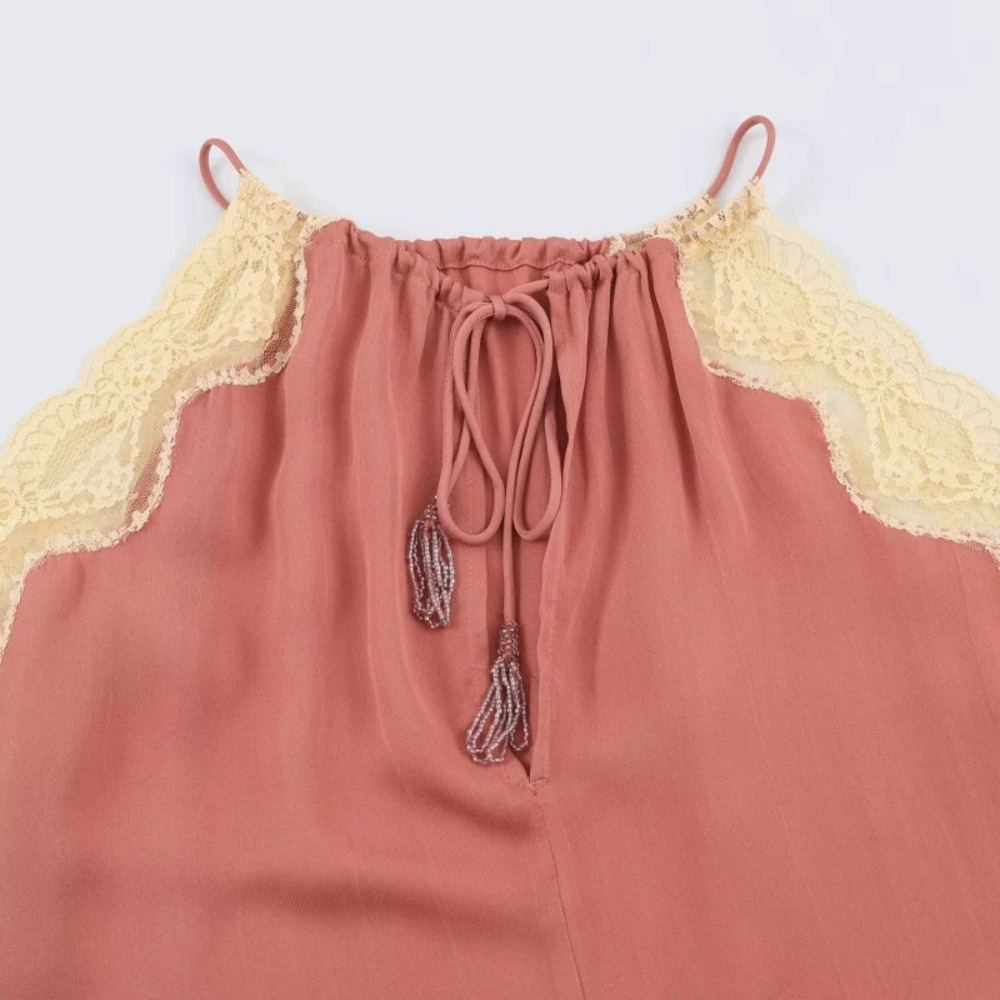 ZARA Trendy Lace Halter Neck Cami Top
